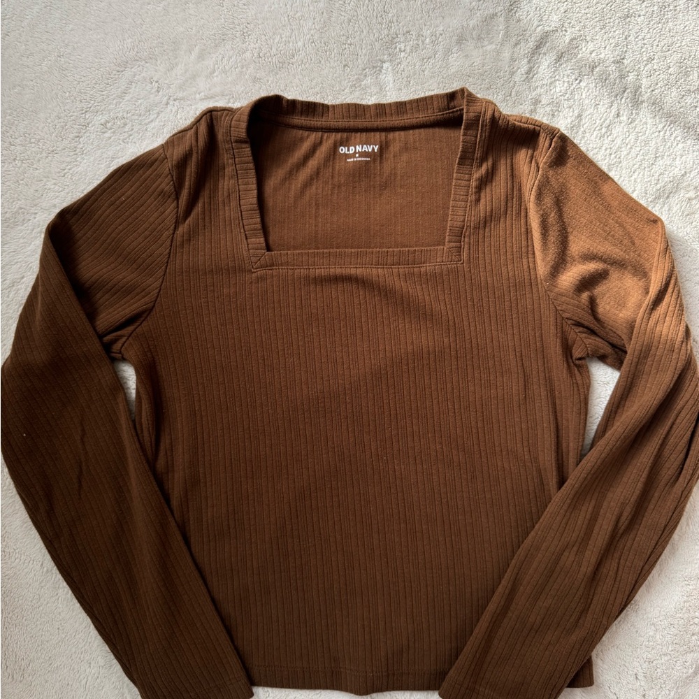 Old Navy Women's Chocolate Long Sleeve Tee